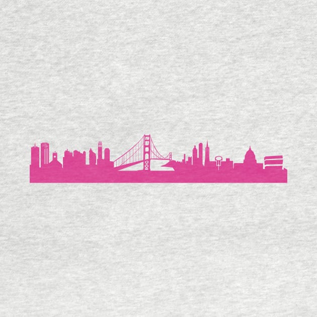 San Francisco skyline pink by 44spaces